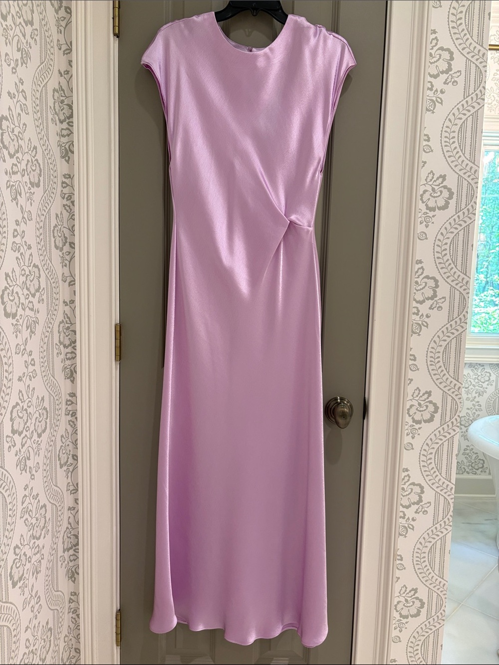 ANTONIO MELANI Lilac Knot-Accent Maxi Dress